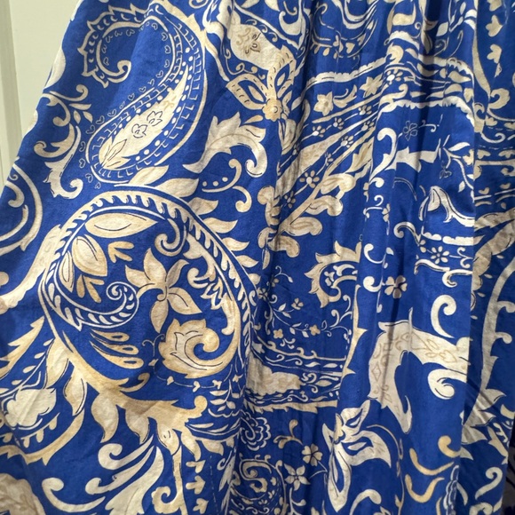 Zara Blue and White Patterned Women's Dress - Picture 2 of 2